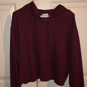 Cropped lightweight hoodie